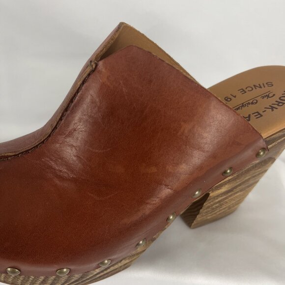 Kork Ease Step-In Leather Heeled Clogs Womens Size 8 - Picture 5 of 11
